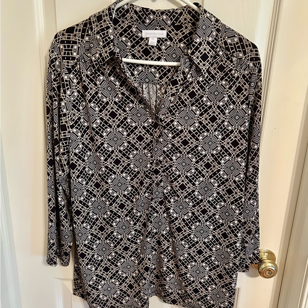 Women’s Charter Club top. Easy care, perfect for work or play.